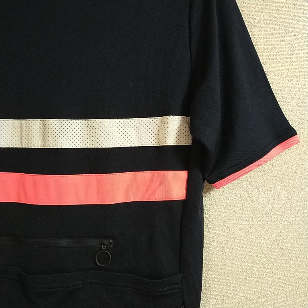 sabutin様限定 ラファ　半袖　サイクルジャージ　黒　白　ピンク　ライン　M