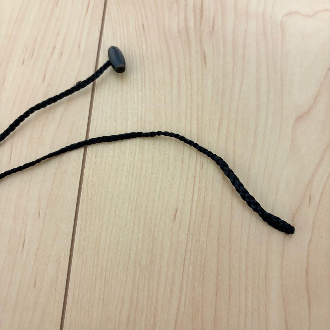 ハワイアンジュエリー Black jade fish hook necklace