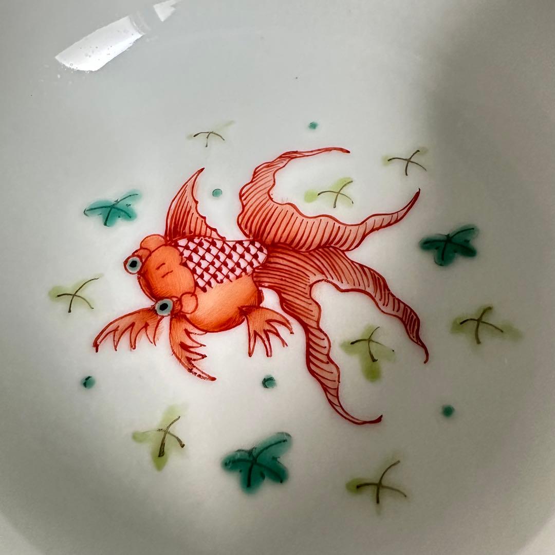 希少　大清同治年製　彩色　魚文杯　中国美術　清朝期　粉彩　骨董　古陶磁　陶磁器