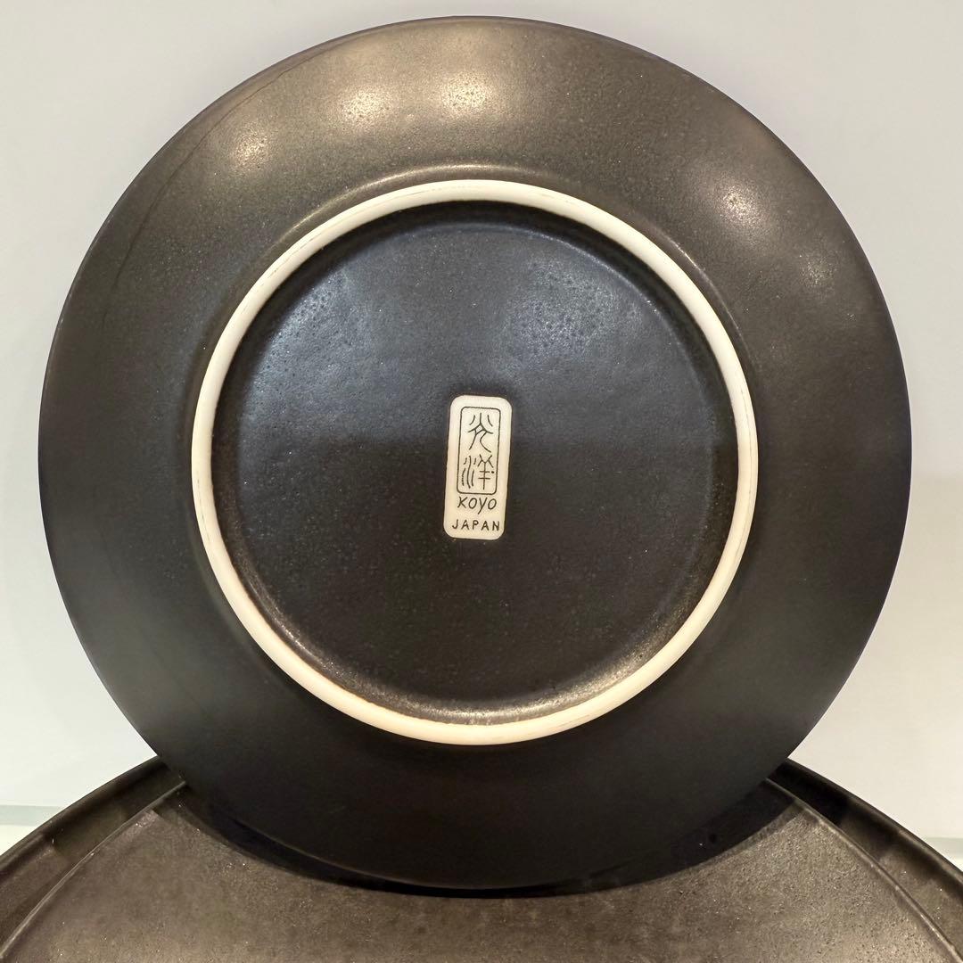 美品【KOYO】フィノクリスタル ブラック 平皿 プレートまとめて全8点セット