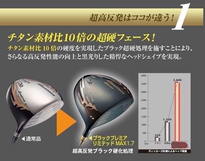 世界最薄超高反発40yUP■ マキシマックス ブラックプレミア ドラコンアッタス