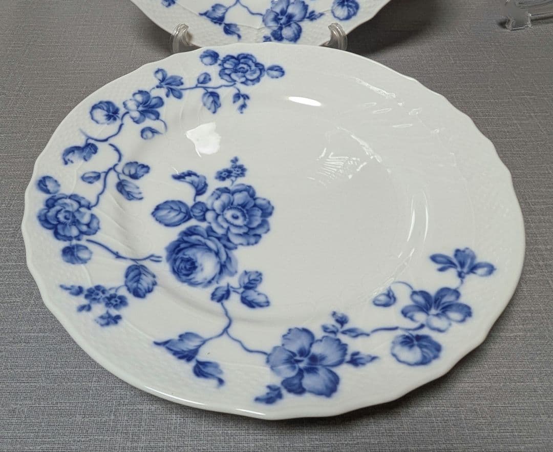 美品　リチャードジノリ　ローズブルー　大皿26.5cm 2枚