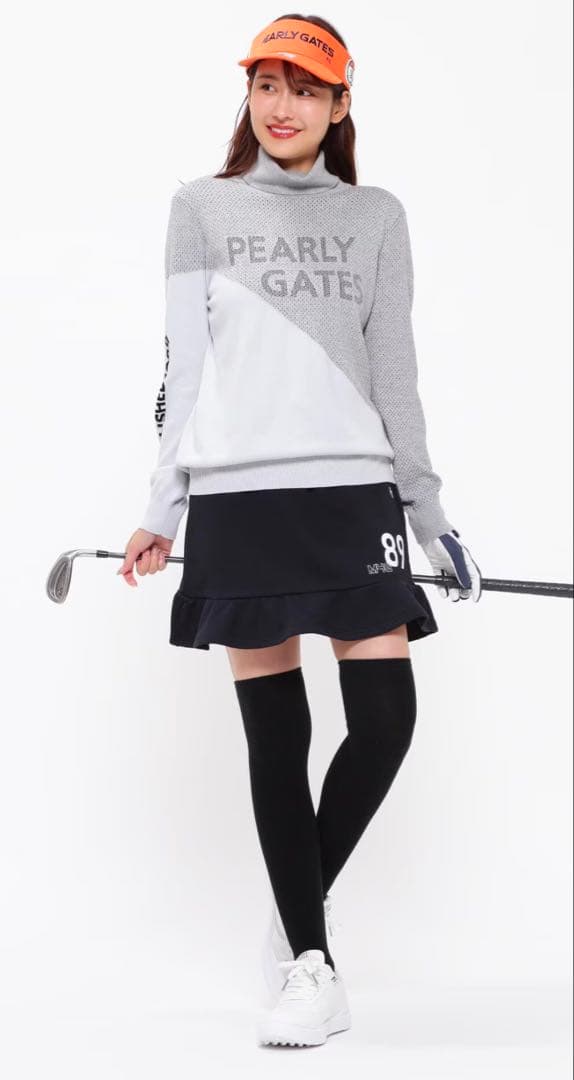 PEARLYGATESカシミヤタッチコットンタートルネックニットプルオーバー0S