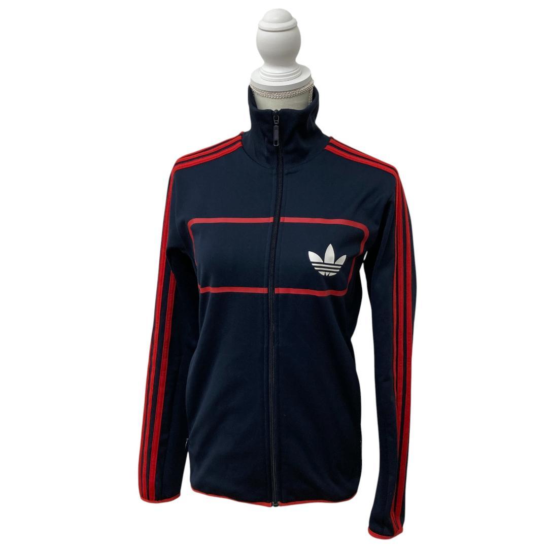 adidas アディダス ネイビー 長袖 ジャージ M