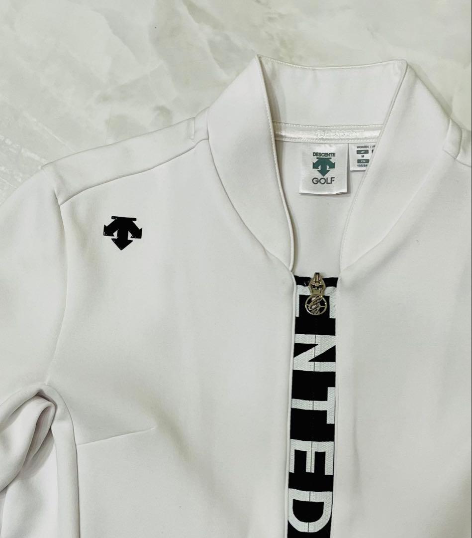 デサントゴルフDESCENTE ダンボールニット前立てロゴジャージジャケット M