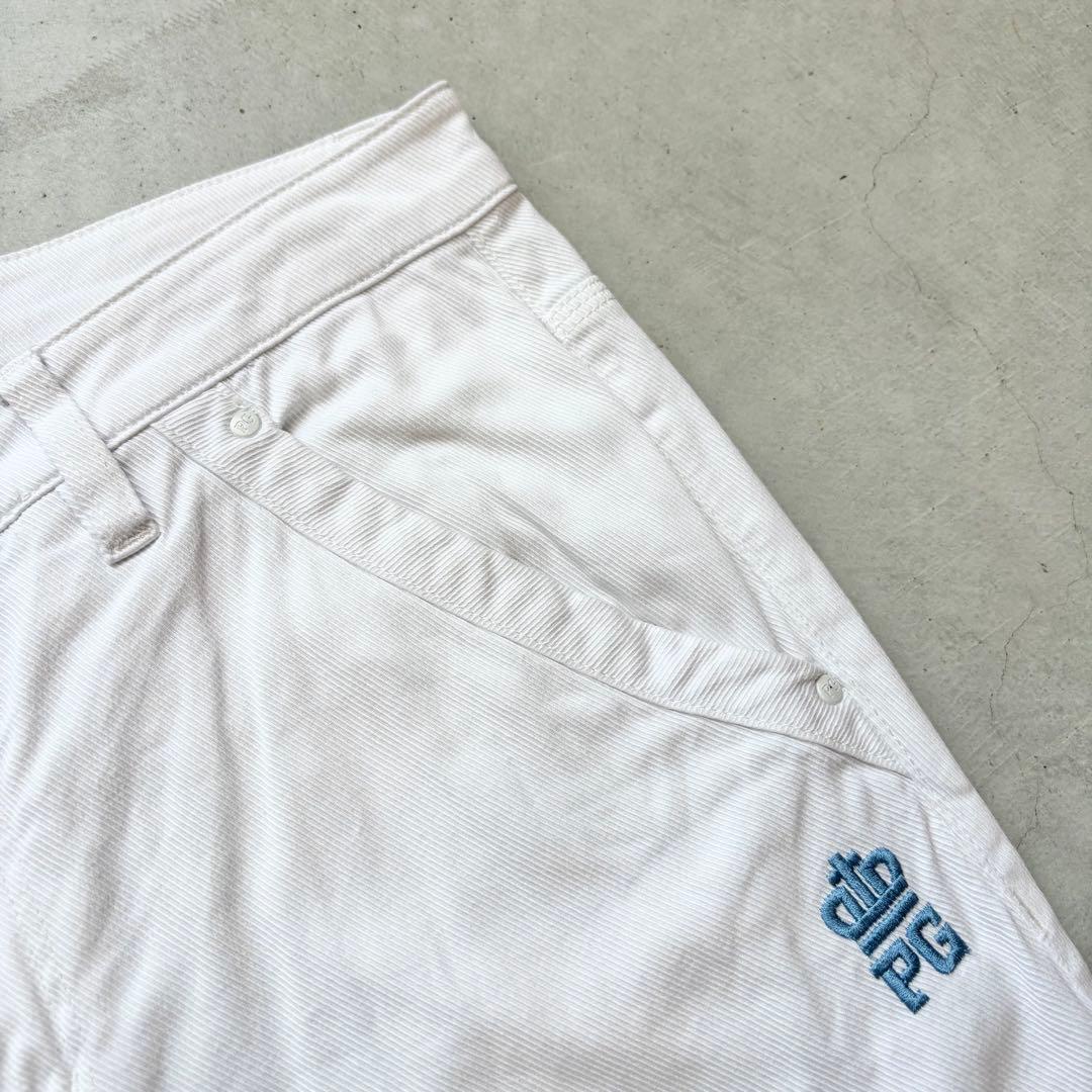 PEARLY GATES パーリーゲイツ ストレッチパンツ ルアンチンカルゼ 白