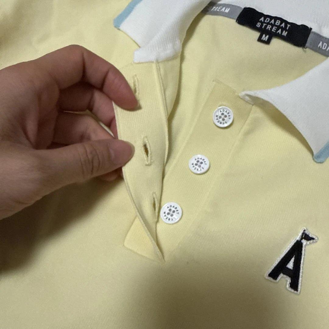 ADABAT STREAM ポロシャツ Mサイズ イエロー　ゴルフ　golf