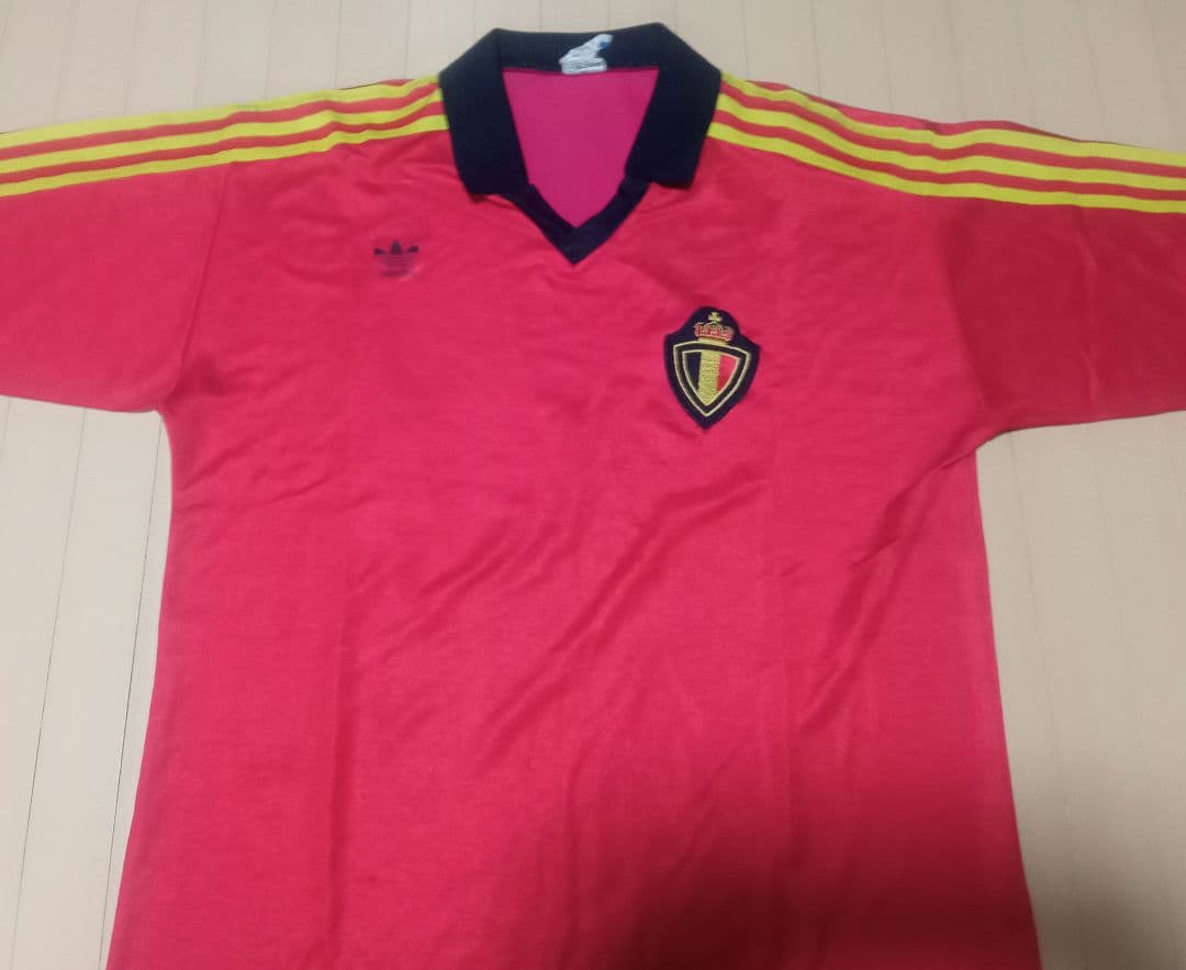 80年代 adidasアディダス ベルギー代表 （H）ゲームシャツ