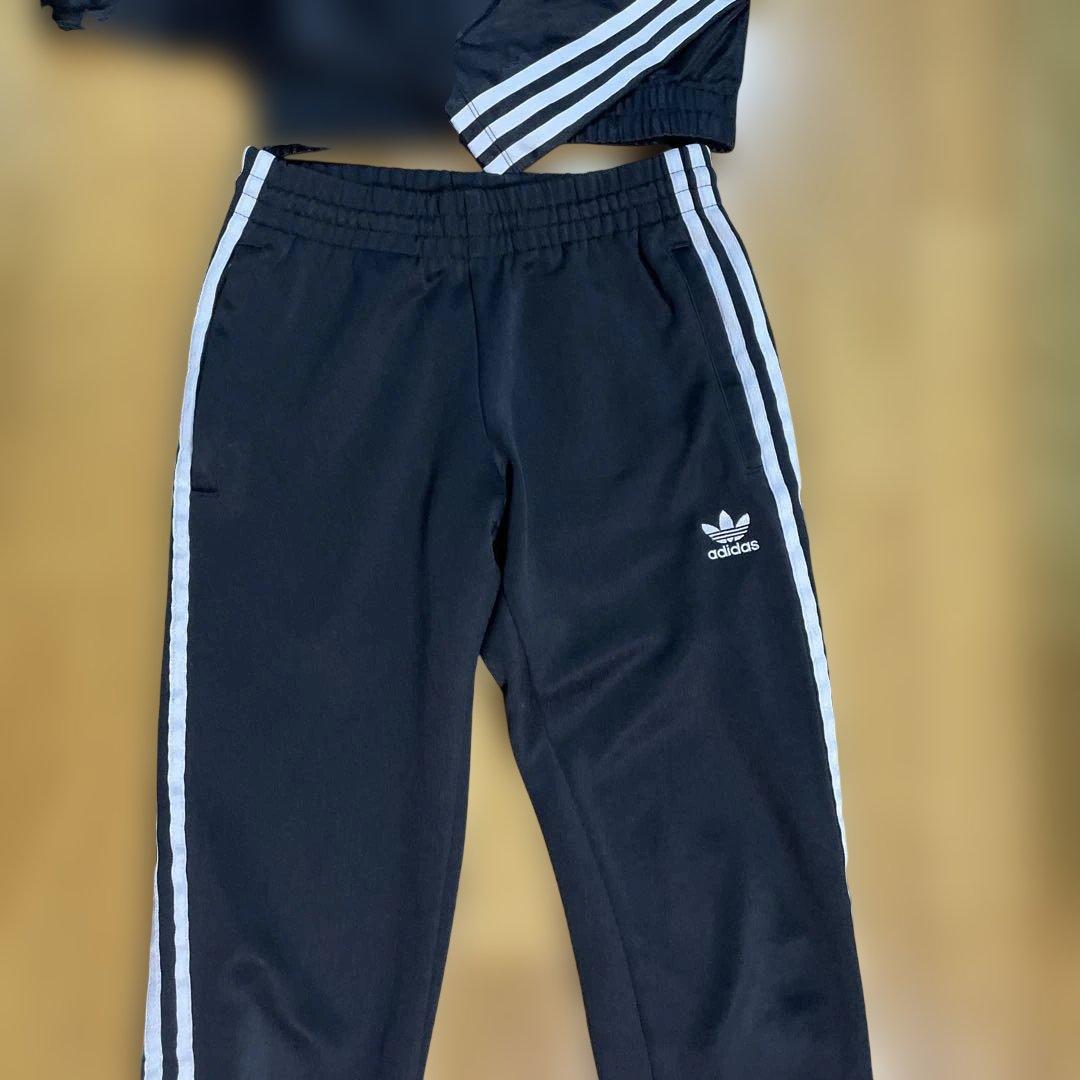 adidas ブラック ショート丈ジャージセットアップXS美品✨✨