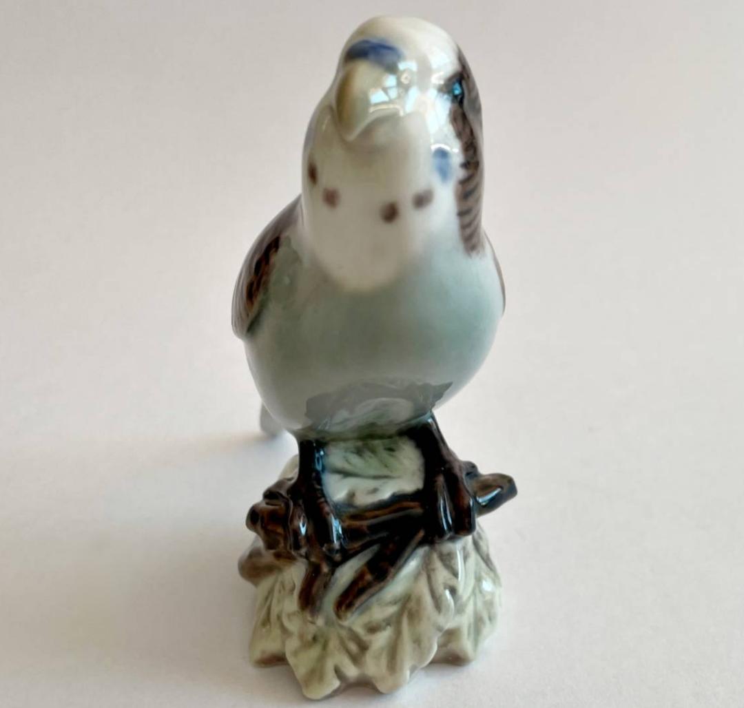 希少 ダール イェンセン セキセイインコ グリーン 鳥 フィギュリン