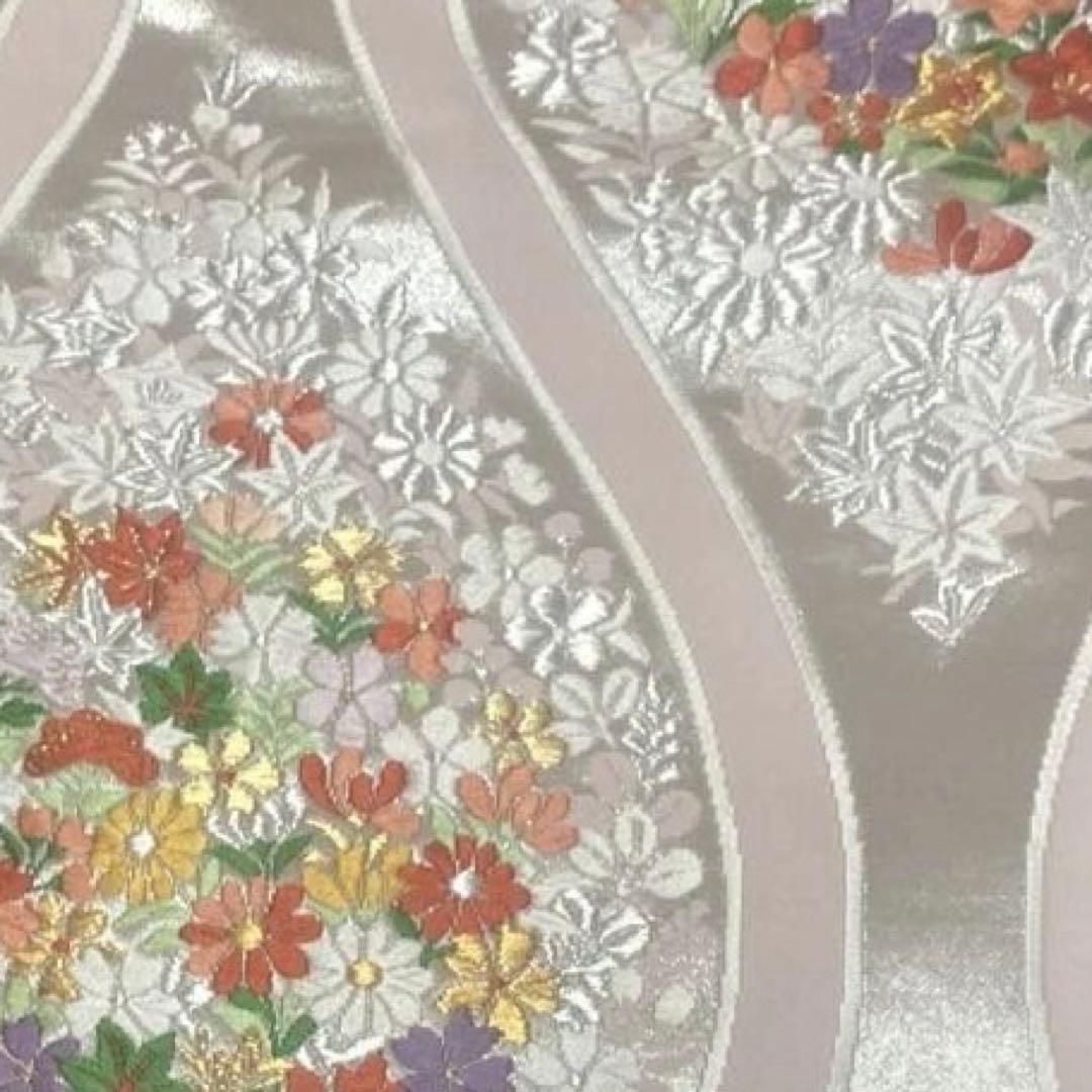 table runner 「華立涌」　帯リメイク　正絹　長尺