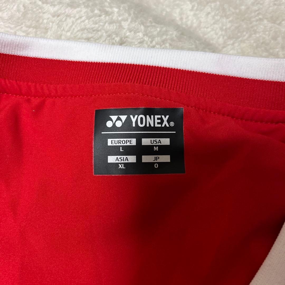 YONEX レッド Vネックウェア Oサイズ