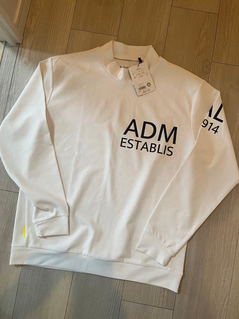 アドミラル(Admiral)ゴルフ長袖シャツ ビッグロゴモックネック　サイズL