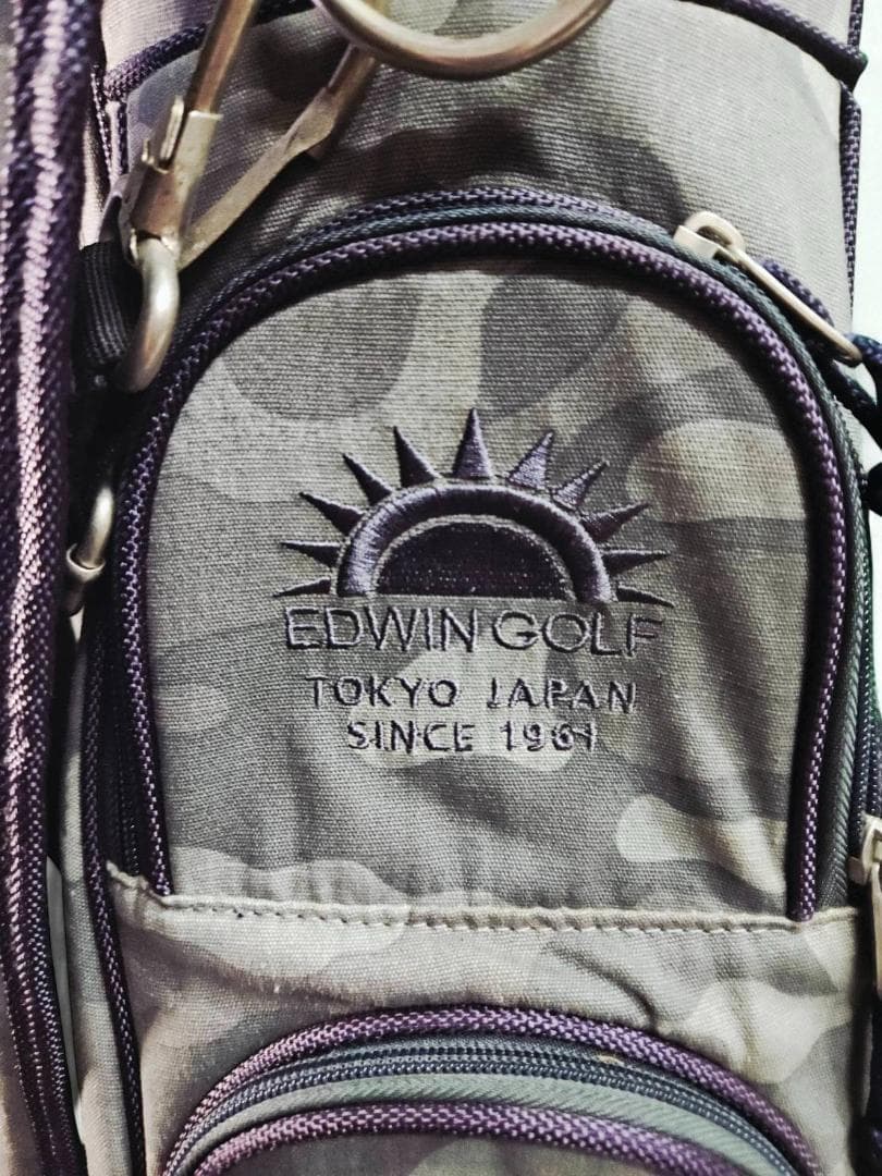 送料無料/美品　EDWIN GOLF 迷彩柄キャディバッグ
