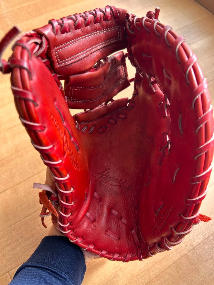 【美品】Rawlings 赤 軟式グローブ