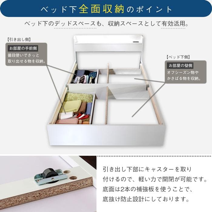 A 【断捨離中】 　セミダブル　マットレスなし【収納あり】 送料込み！