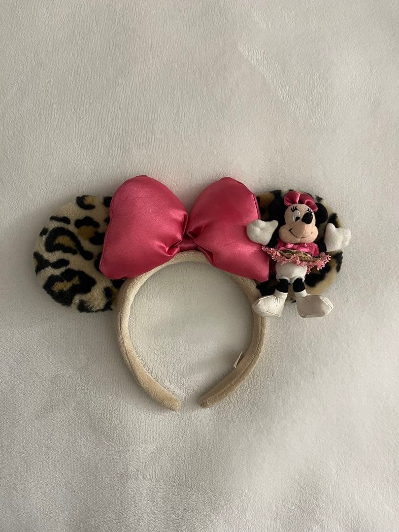 ディズニー ミニーヒョウ柄カチューシャ