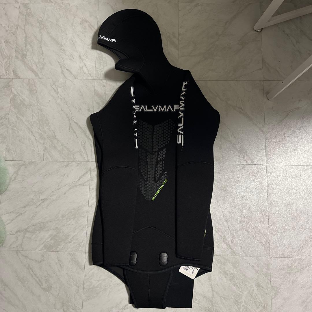 SALVIMAR ブラック メンズ　セミドライウエットスーツ フード付き