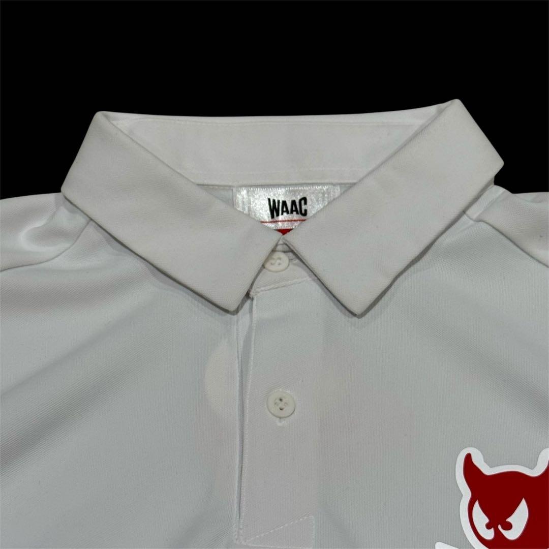 【50%オフ】定価1.9万円　WAAC ホワイト 長袖ポロシャツ　メンズ