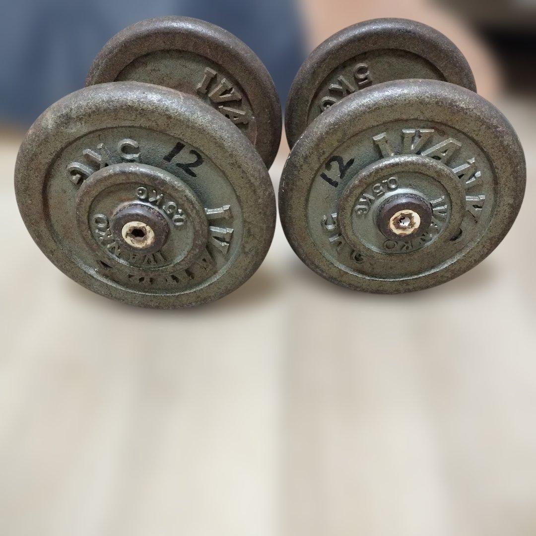 IVANKO 12kg ダンベル 鉄製　２個セット