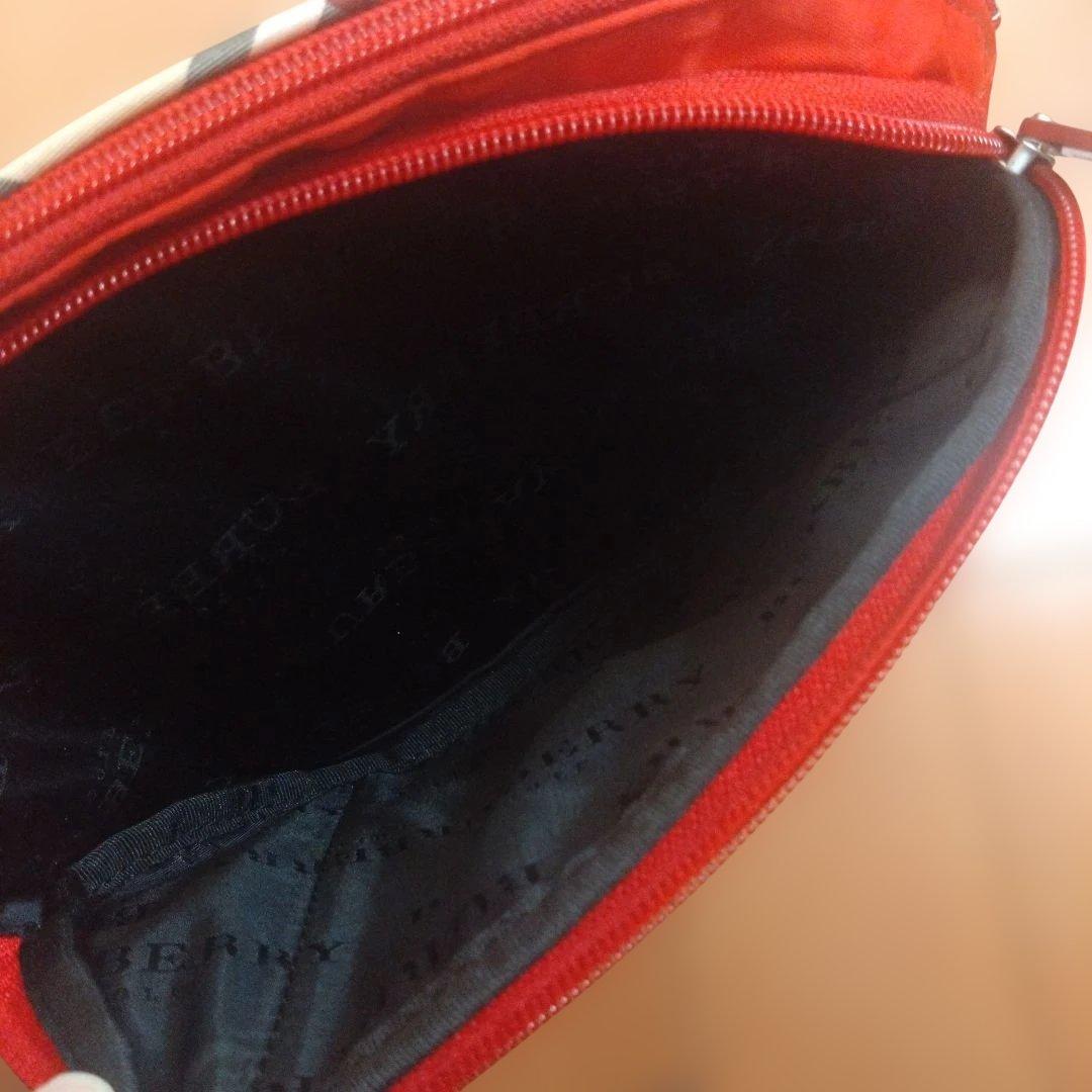 新品未使用　BURBERRY ゴルフポーチ レッド ティー付き