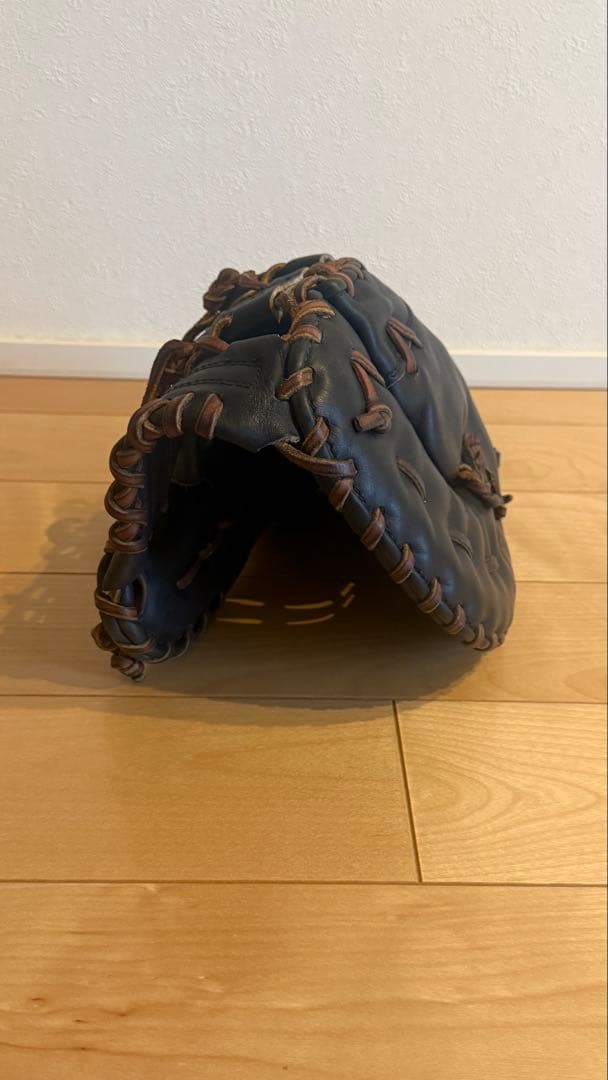 【美品・即発送】ZETT 硬式用　ゼットファーストミット　黒