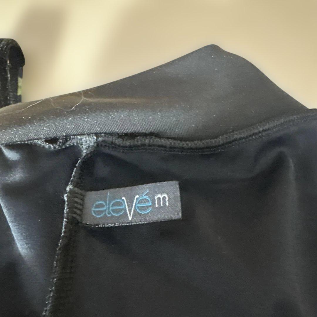 eleve m フラワープリント とベロア　レオタード M