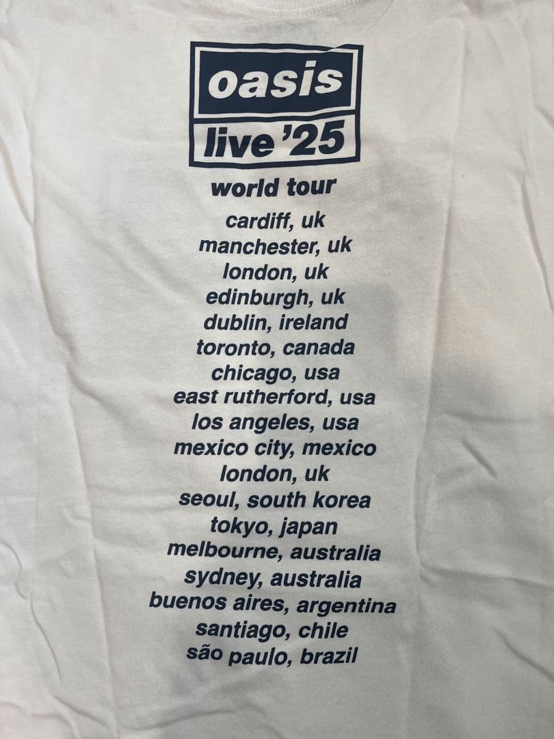 oasis live '25 USツアーTシャツ Lサイズ