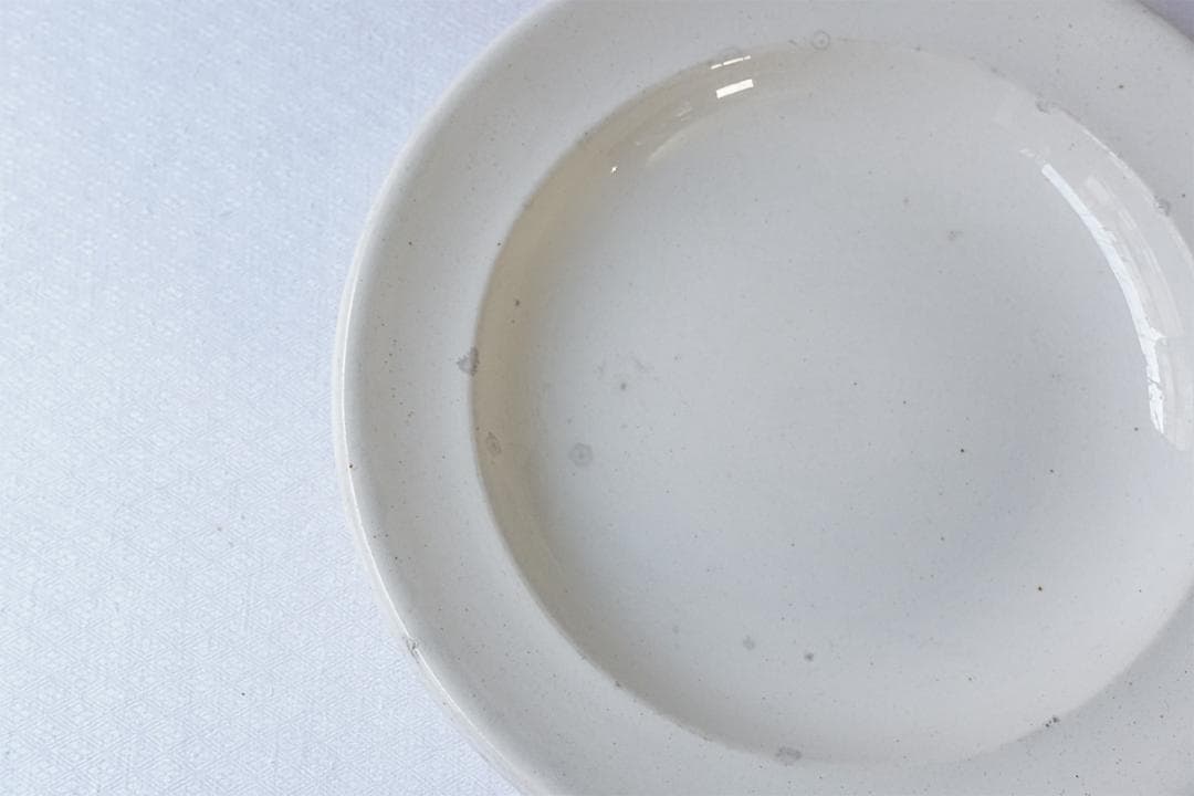 フランスアンティーク　19世紀　テールドフェール　皿　地厚　23.7cm