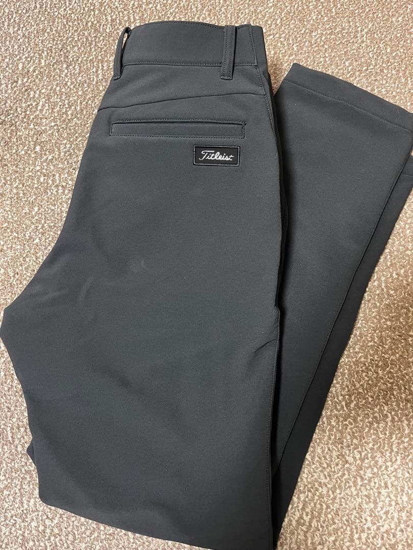 タイトリスト ゴルフパンツ 裏起毛 BLACK Sサイズ