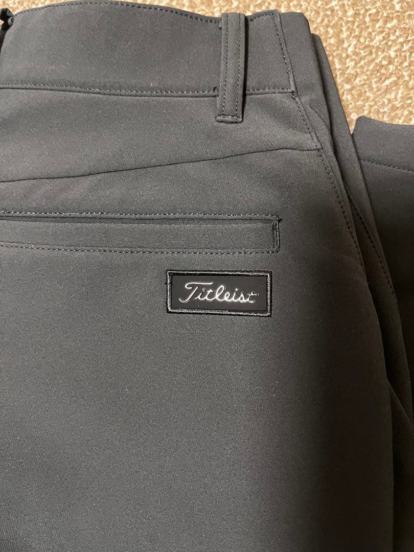 タイトリスト ゴルフパンツ 裏起毛 BLACK Sサイズ
