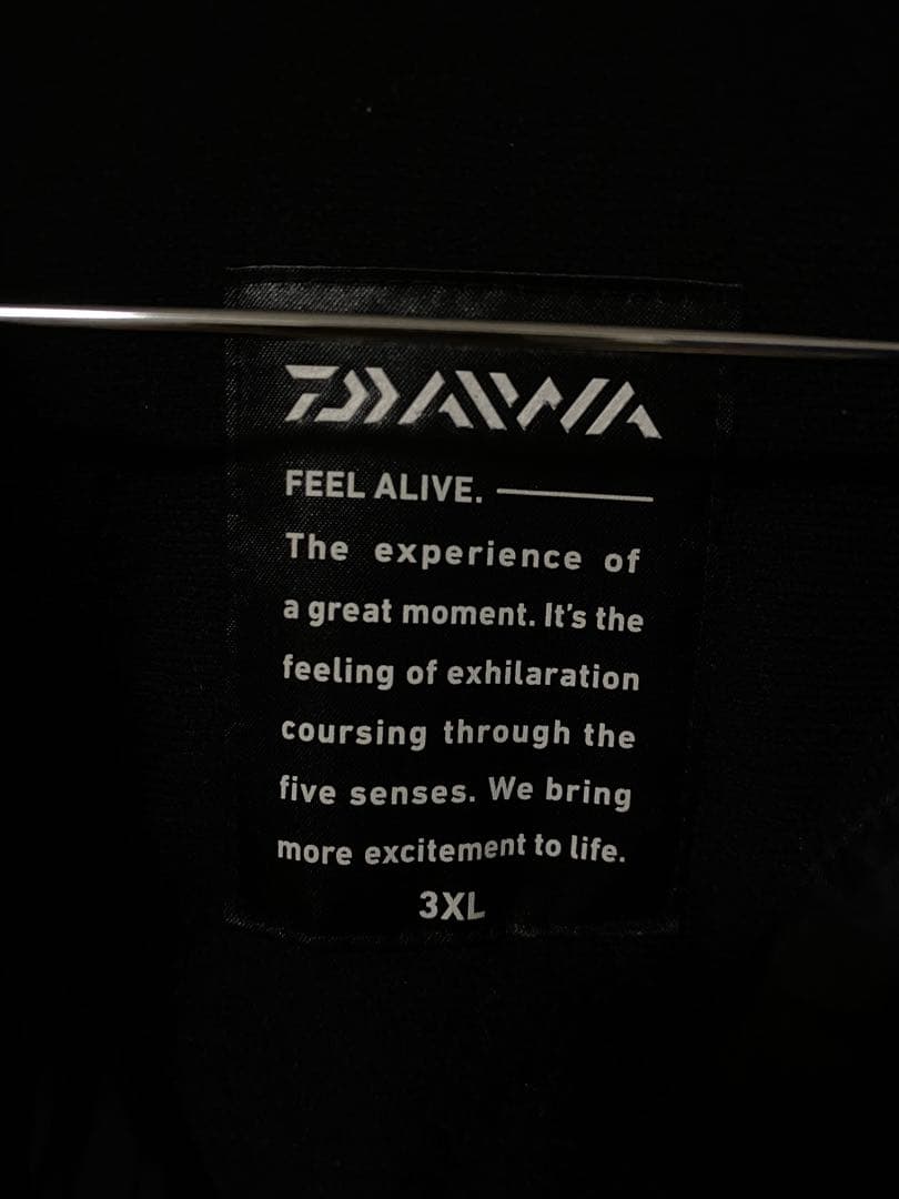売り切り 大きいサイズ Daiwa ブラック レインウェア フード付き 3XL