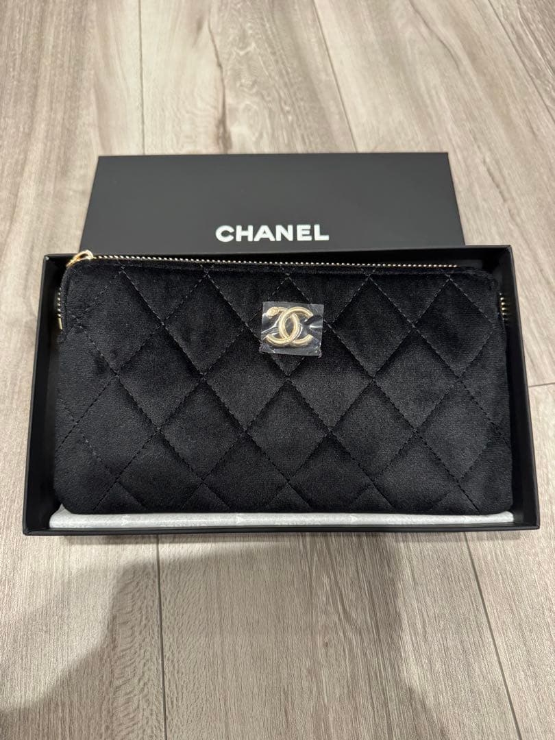 ♡非売品CHANEL ブラック キルティングポーチ ♡