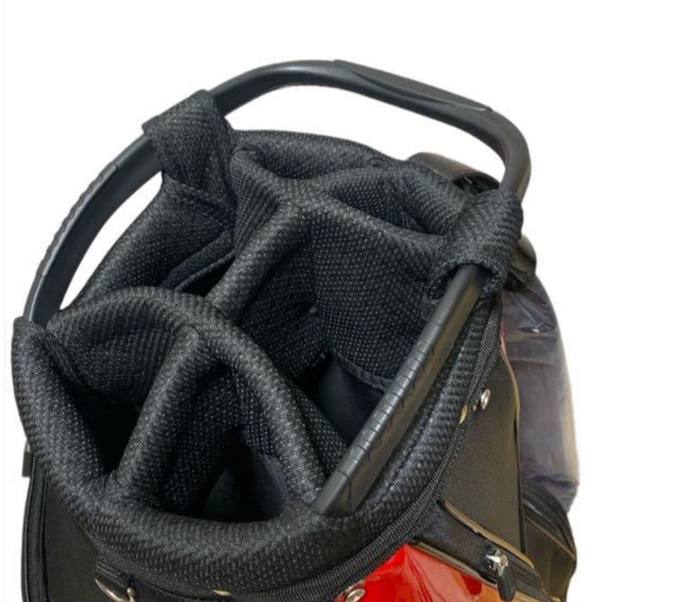 【新品】ジャックバニー　キャディバッグ エナメル レッド 希少モデル