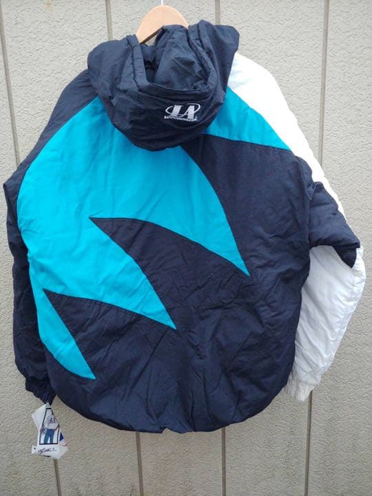 95年製新品未使用!NFL·ジャガーズフード付きジャケット·LAロゴ製!　Ｌ