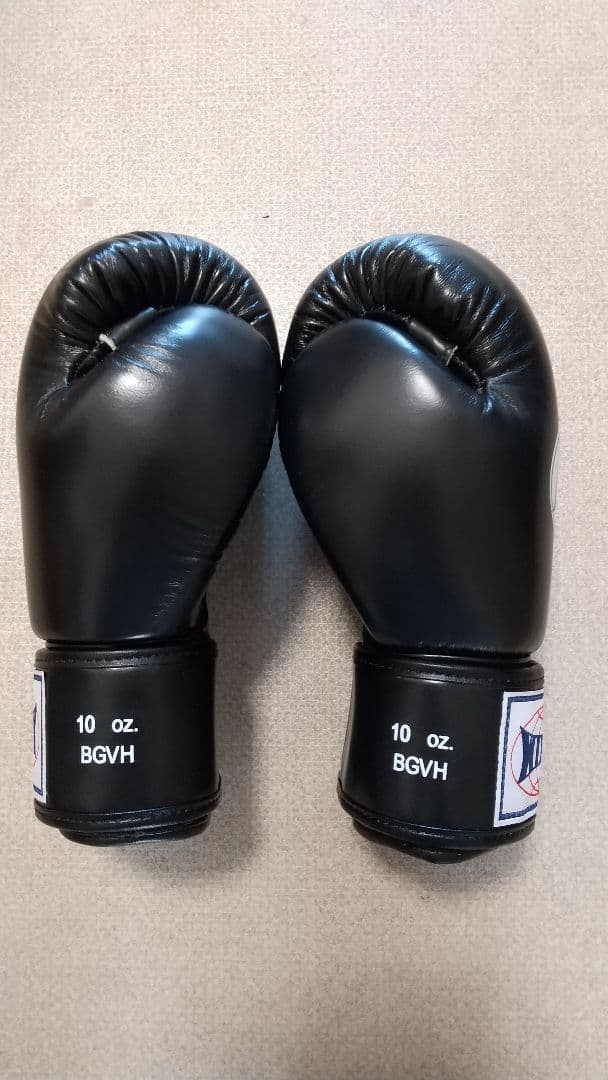 本革製WINDYボクシンググローブ 10oz 黒キックボクシング
