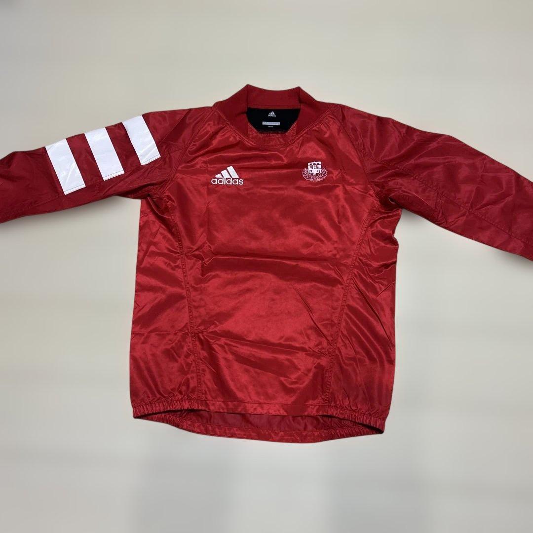 2枚セット 日本大学 ラグビー部　adidas 赤 ウォームアップウェア