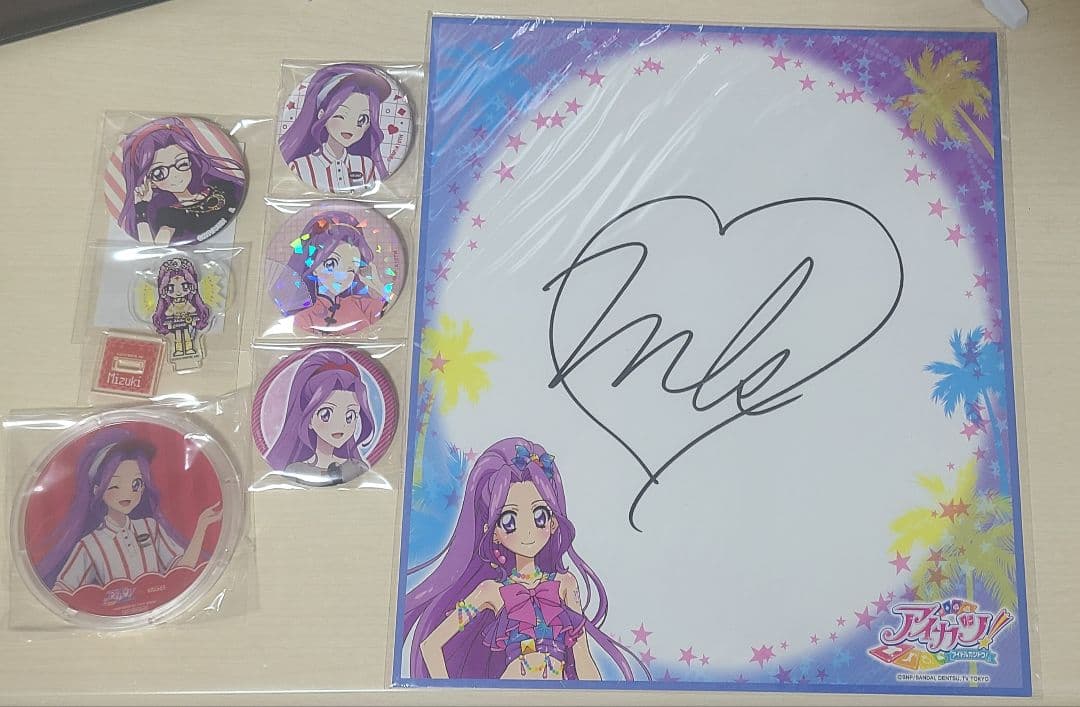 アイカツ 神崎美月 色紙 缶バッジ アクリルスタンド トルソー 特典 まとめ売り
