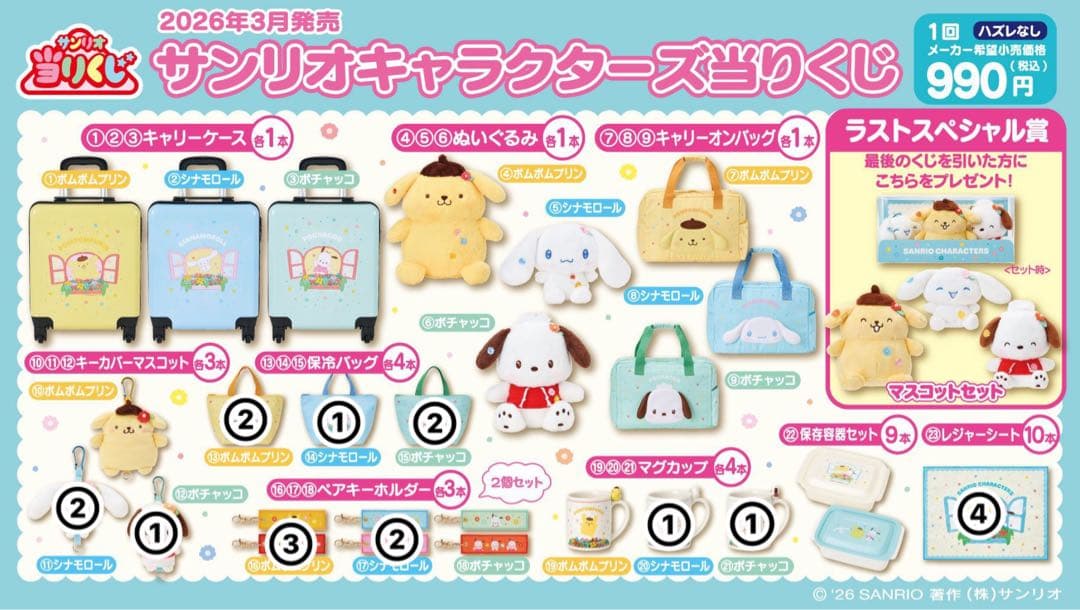 サンリオキャラクターズ当たりくじセット