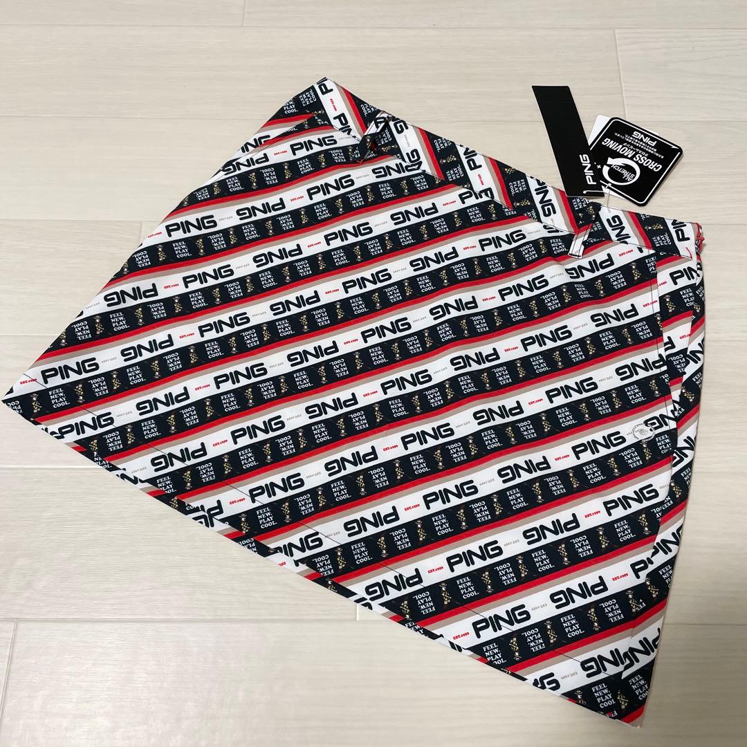 ピンPING ゴルフ レディス メッシュ 半袖 ポロシャツ スカート セット