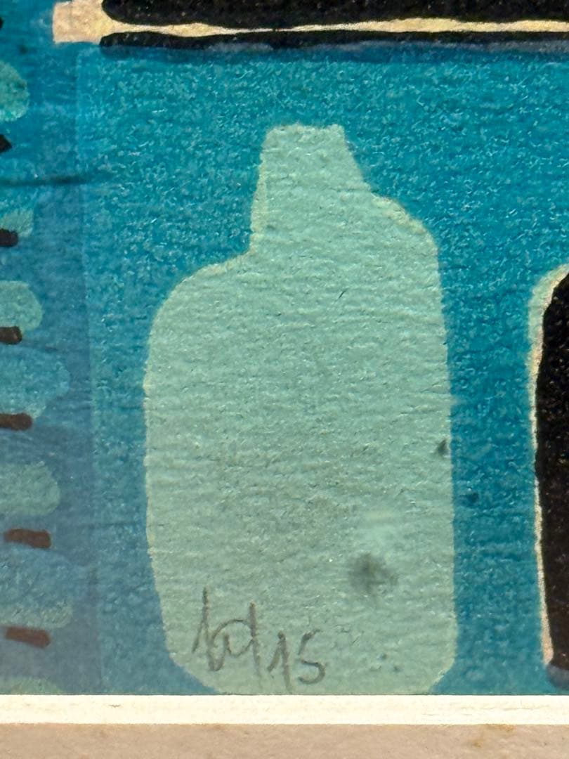 Art déco lithograph 直筆サインあり
