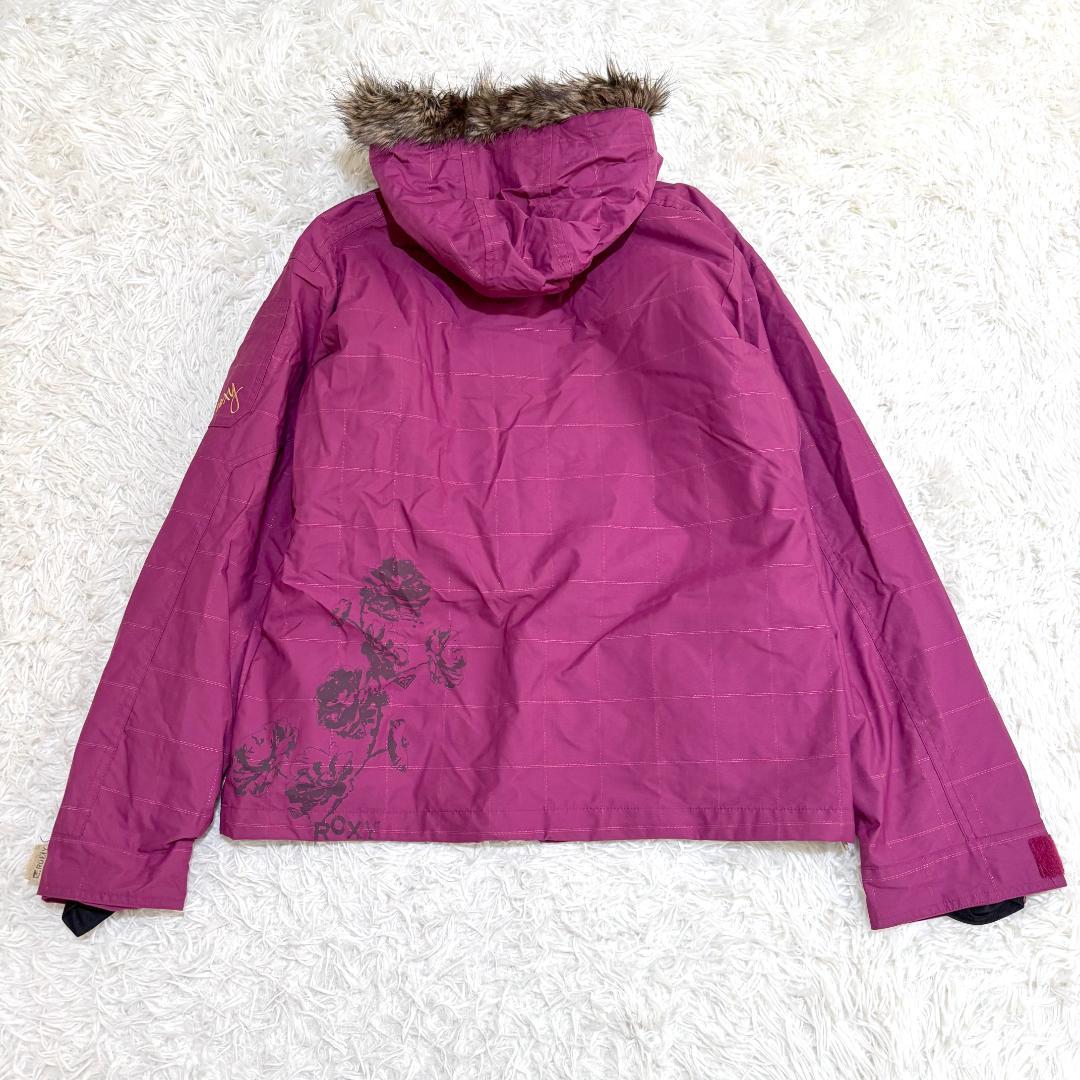 【美品】ROXY スキースノボウェア セットアップ M パープルピンク