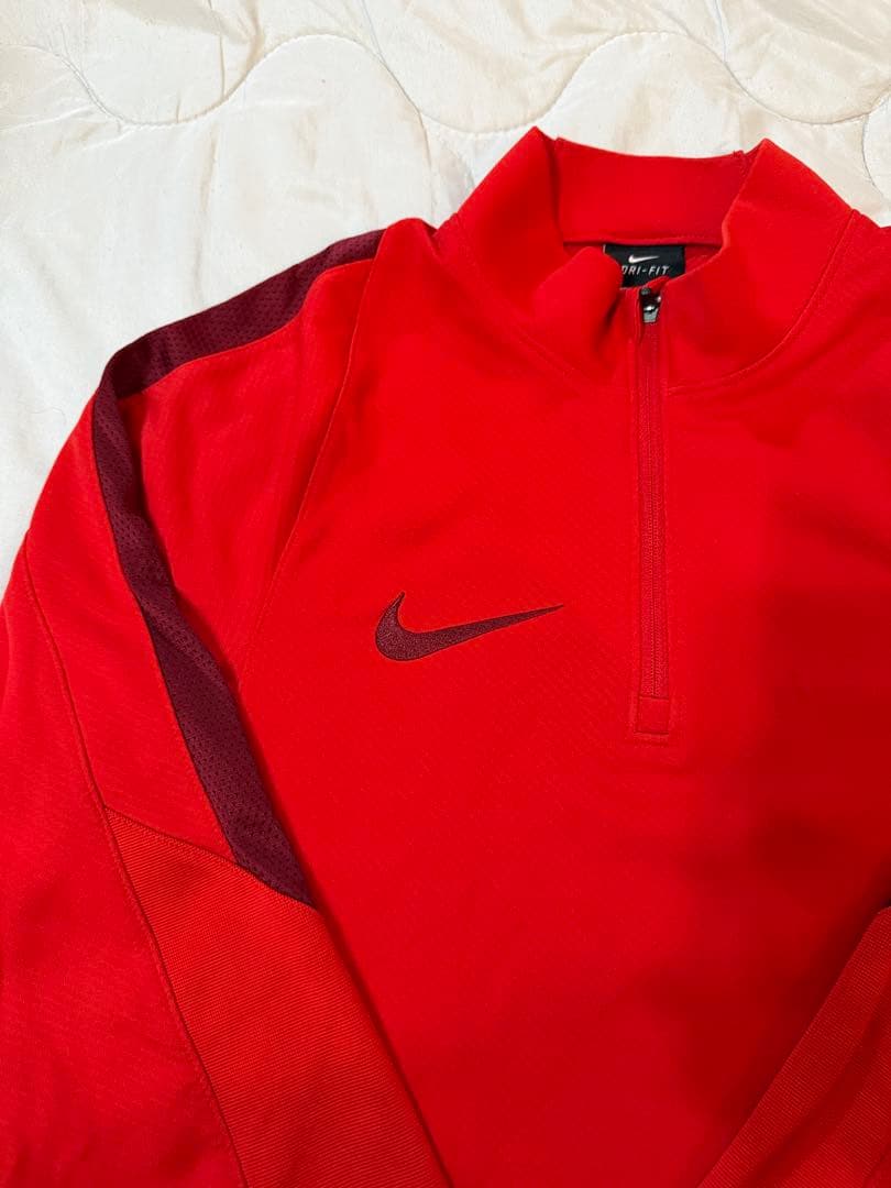 Nike DRI-FIT レッド ハーフジップジャージ　上下セット