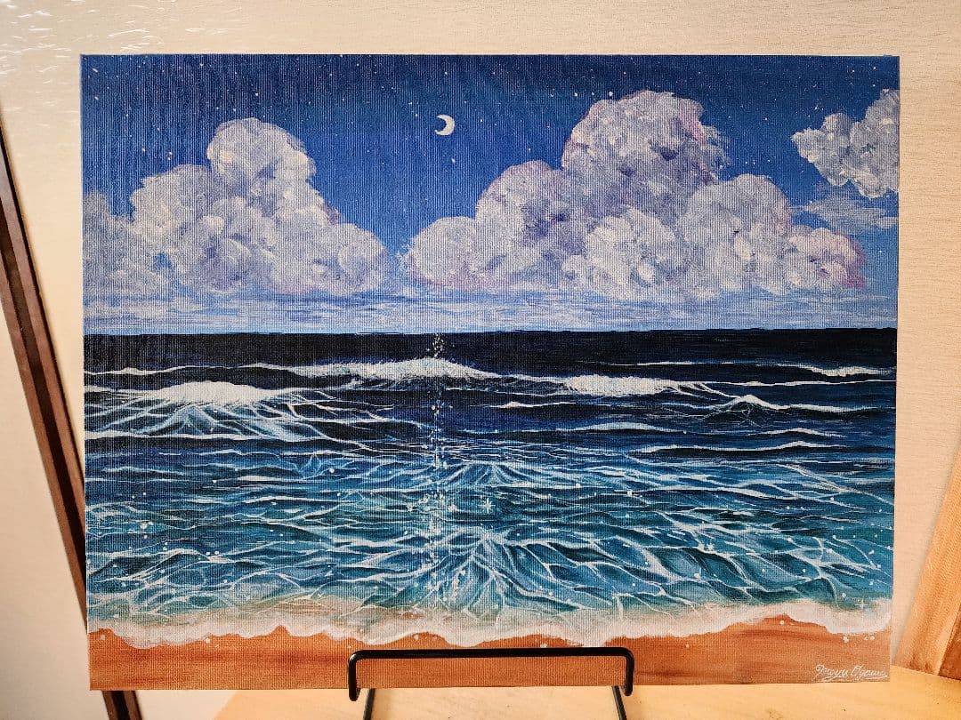 海　絵　風景画　アート　インテリア　アクリル絵の具　絵画