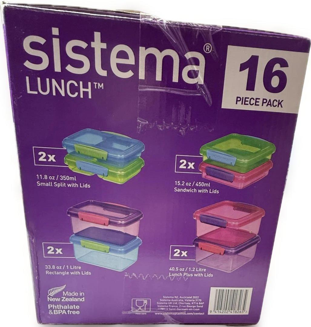 【新品・未開封】Sistema LUNCH 16ピース（4サイズ×各2個）