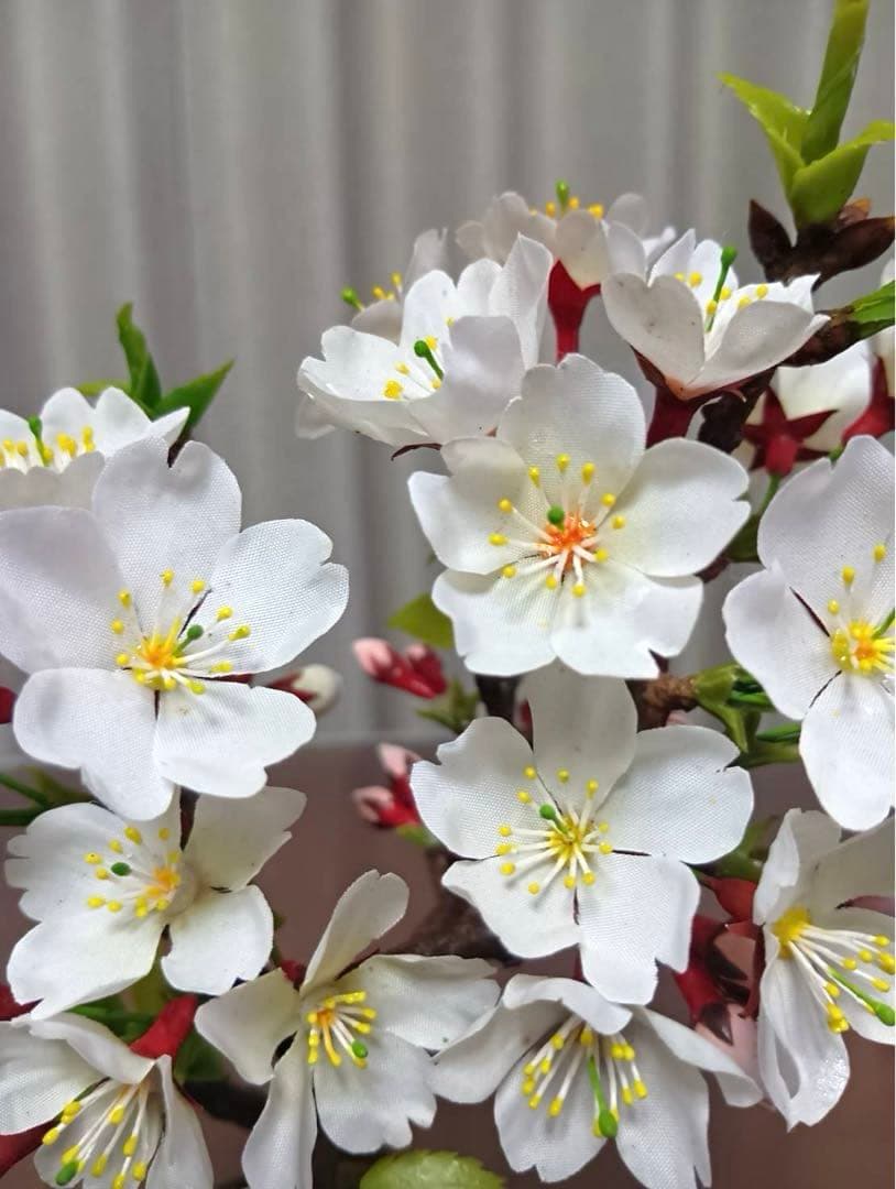 クラフト盆栽 ソメイヨシノNo.2 桜盆栽 造花 ハンドメイド