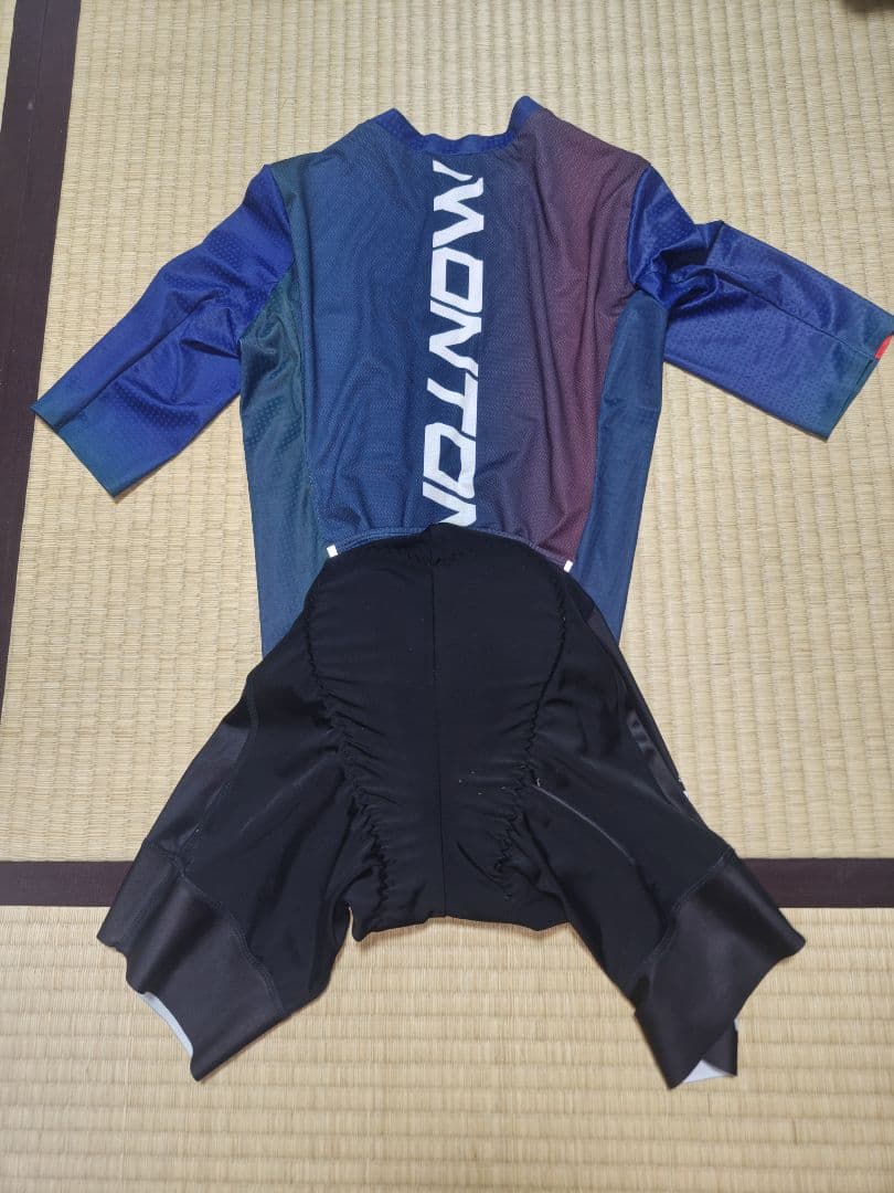 Monton ワンピースサイクルジャージ ネイビー/ブラック 半袖