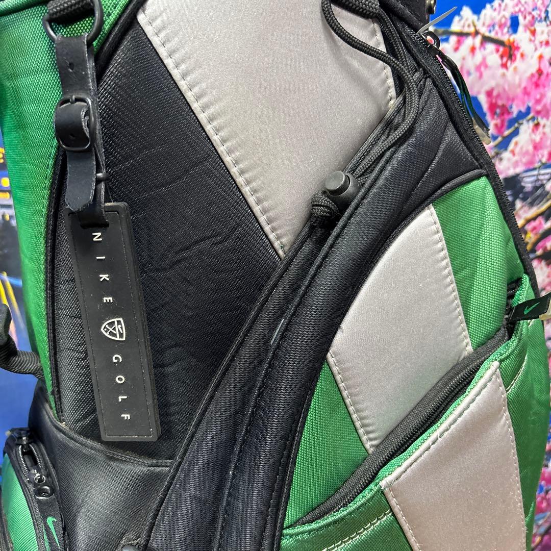 寶BX-1199 NIKE ナイキ カート式 キャディバッグ ブラック/グリーン