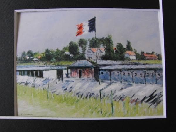 Gustave Caillebotte、希少画集画、新品高級額、額装付、状態良好