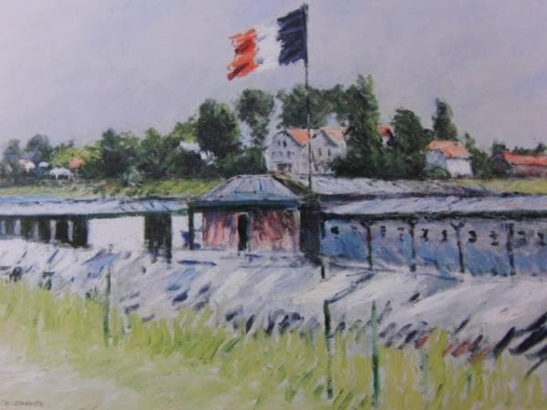 Gustave Caillebotte、希少画集画、新品高級額、額装付、状態良好